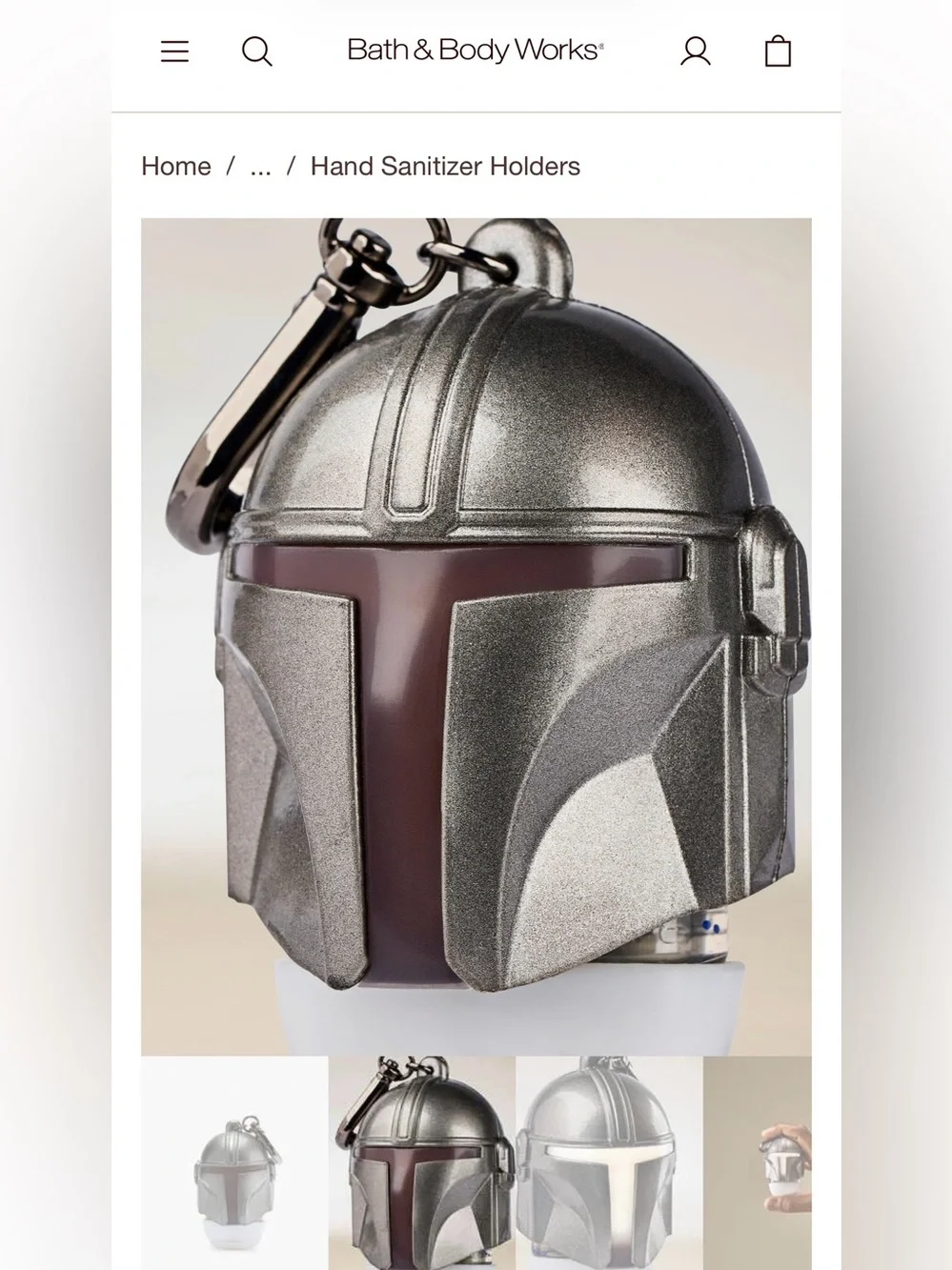 Bath & Body Works Star Wars Mandalorian PocketBac Light Up Hand Sanitizer Holder
